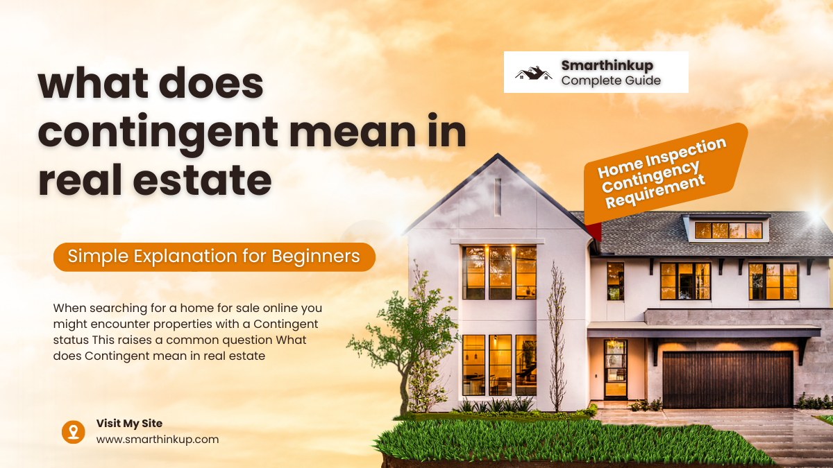 What does contingent mean in real estate - simple explanation for beginners
