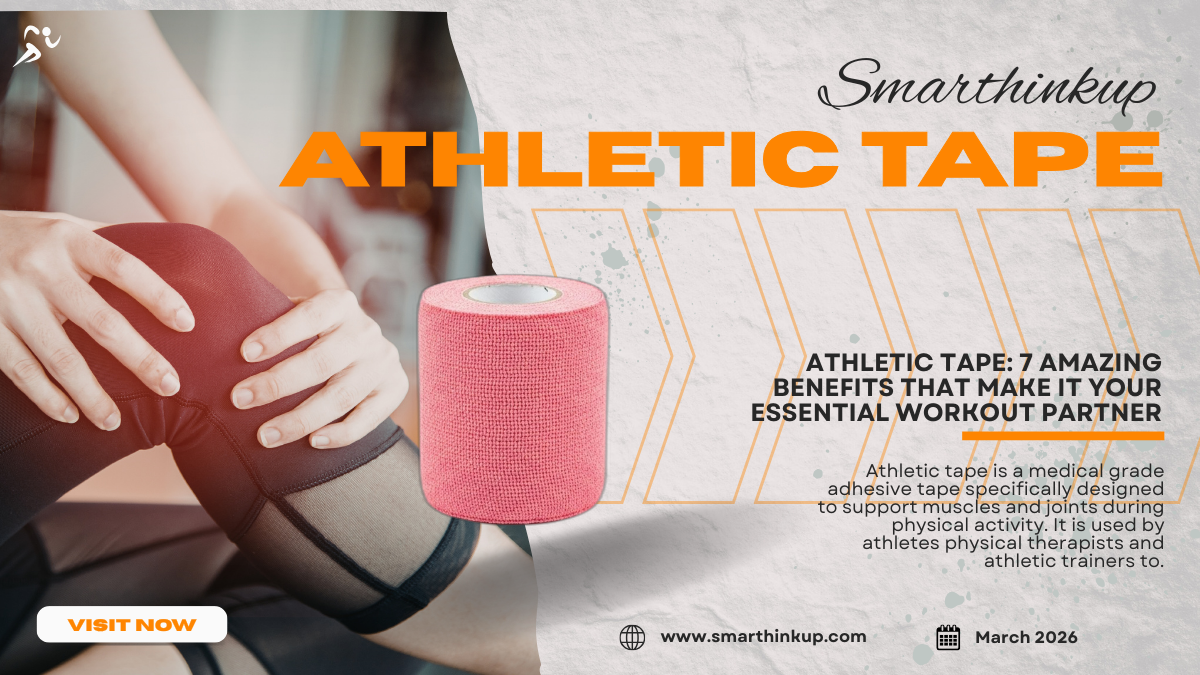 Pink athletic tape on athlete’s knee – used for muscle support, injury prevention, and joint stability during workouts