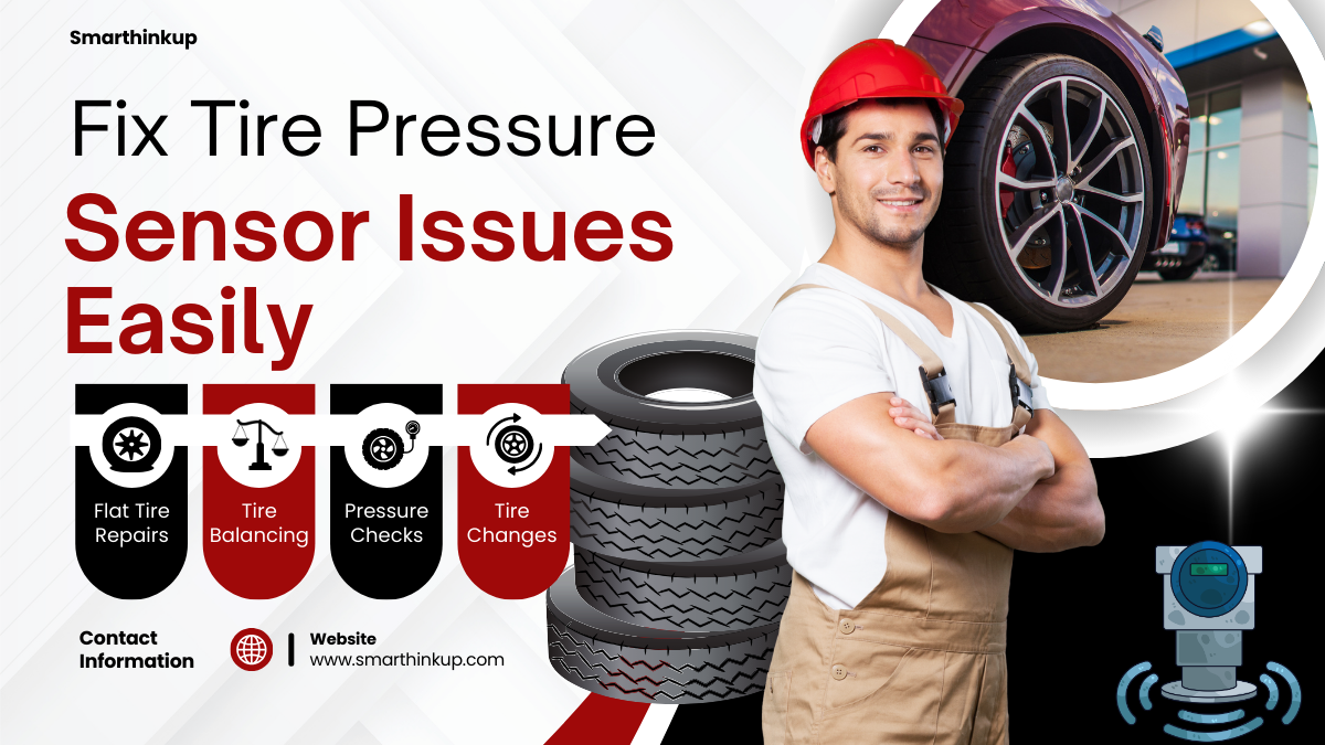 Fix tire pressure sensor issues easily – mechanic checking car tire pressure and TPMS system